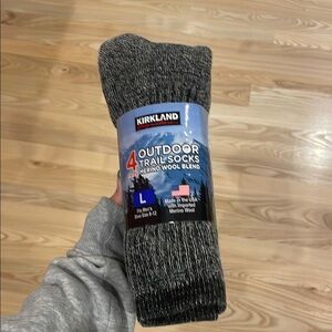 Kirkland Signature Outdoor Trail Socks - Black and Brown